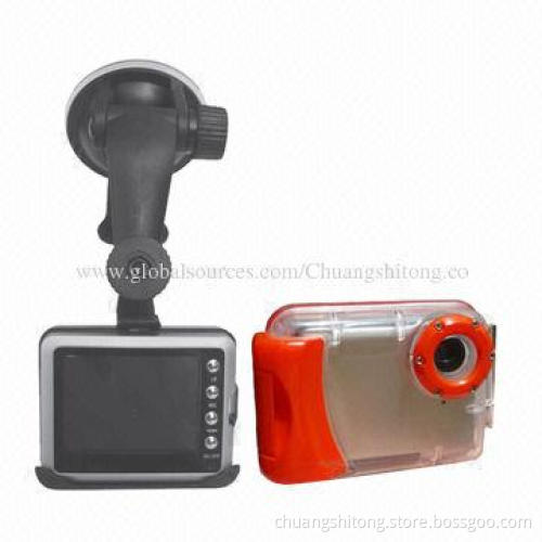 2014 New Mold for 1080p 2.0-inch LCD Waterproof Camera with Helmet, Car Mount